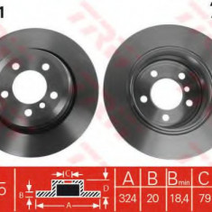 Disc frana BMW Seria 7 (E65, E66, E67) (2001 - 2009) TRW DF4391