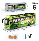 Autobuz turistic supraetajat cu telecomanda, 5 functii, lumini, USB, 17.5 cm