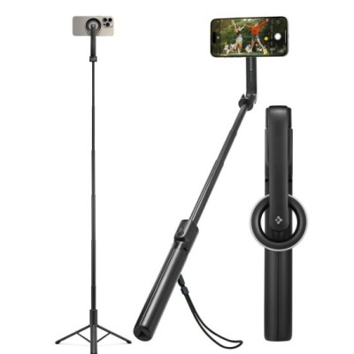 Selfie Stick Compatibil MagSafe - Spigen S580W - Black foto