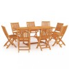Set mobilier de gradina, 9 piese, lemn masiv de tec