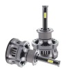 Set 2 LED-Uri Auto Techstar&reg; N8, H3, 50W, 5500 Lumeni, 6000K, AUTO, 12-24 Volti, COB, Canbus, Radiator Aluminiu, Argintiu