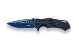 BRICEAG TACTIC CU DESCHIDERE RAPIDA - 9 CM / MANER DE PLASTIC - BLUE, JKR