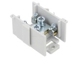 Bloc de distribuţie 125A cu terminal cu şurub, gri