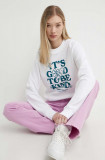 Cumpara ieftin Tommy Jeans bluza femei, culoarea alb, cu imprimeu, DW0DW17782