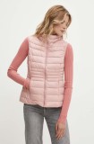 Answear Lab vesta femei, culoarea roz, de tranzitie