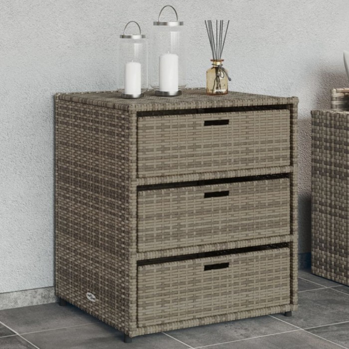 Gossi dulap depozitare de gradina, gri, 55x59x69 cm, poliratan