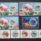 R.DU TCHAD-BROASTE TESTOASE-SET 6 V.+4 S/Sh.NEOBLITERATE-DANTELATE-MNH** - EP 040