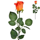 Fir boboc trandafir decorativ,plastic,portocaliu,60 cm, Oem