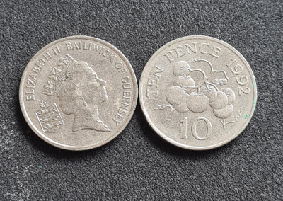 Guernsey 10 new pence 1992 foto