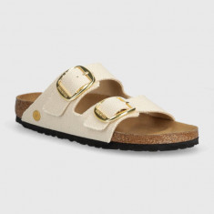 Birkenstock papuci Arizona Big Buckle femei, culoarea bej, 1026726