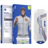 Folie de protectie Ecran Blueo Anti-Dust HD Applicator Pro pentru Apple iPhone 15 Pro, Sticla Securizata, Full Glue, Neagra