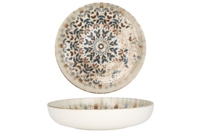 Rinart Farfurie ad&amp;acirc;ncă - Aztec - Porţelan - 26 cm (2000cc) - set de 6 foto