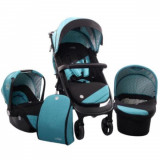 Carucior pentru copii 3 in 1 Cangaroo Noble Blue