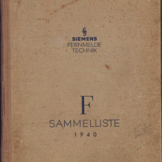 HST 62SP F Sammelliste 1940 catalog produse Siemens