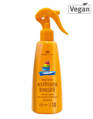 Emulsie pentru accelerarea bronzarii SPF10, 200ml, Cosmetic Plant Plaja foto