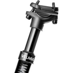 Tija de sa cu reglare a inaltimii si suspensie pe arc Velmia, diametru 30.9 mm, lungime 350 mm, aluminiu, negru