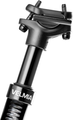 Tija de sa cu reglare a inaltimii si suspensie pe arc Velmia, diametru 30.9 mm, lungime 350 mm, aluminiu, negru foto