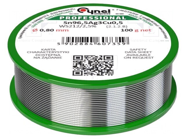 S&acirc;rmă de lipit fără plumb 0,8mm 100g