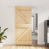 VidaXL Ușă glisantă cu set feronerie, 90x210 cm, lemn masiv de pin 3203024