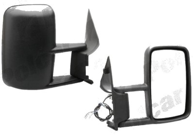Oglinda exterioara VW LT2 05.1996-12.2005 Partea Dreapta Crom Convex Electrica Cu Incalzire 2D1857502C 2D1857502C01C 51.3495.20122H, carcasa neagra, foto