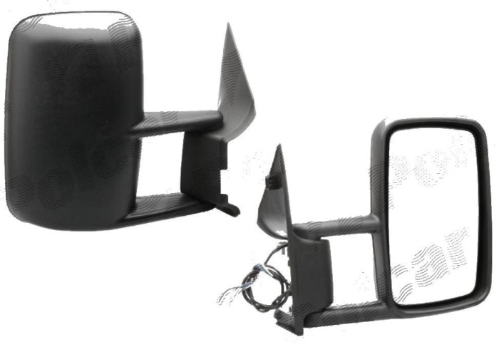 Oglinda exterioara VW LT2 05.1996-12.2005 Partea Dreapta Crom Convex Electrica Cu Incalzire 2D1857502C 2D1857502C01C 51.3495.20122H, carcasa neagra,