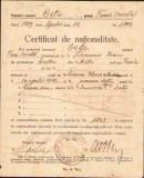 A2074 Certificat de naționalitate, 1939, Deta