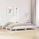 VidaXL Cadru de pat fără saltea, alb, 180x200 cm, lemn masiv pin
