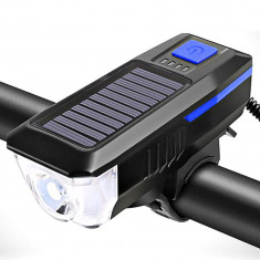 Lanterna LED cu panou solar pentru bicicleta/trotineta, LY17 foto