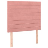 Cumpara ieftin Tablie de pat roz 90x5x118/128 cm catifea