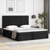 Cumpara ieftin Pat cu saltea si LED Negru 160 x 200 cm Piele artificiala