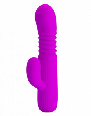 Vibrator Leopold Thrusting&amp;amp;Vibrating Silicon Mov 15.5 cm foto