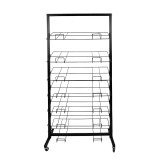 Raft expozor covorase intrare casa, fier negru 83x40x180 cm