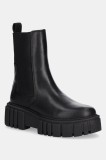 Marc O&#039;Polo ghete chelsea de piele Christel culoarea negru, cu toc plat, 50917345001100