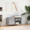 Dulap discuri Gossi gri sonoma 85x38x48 cm, lemn prelucrat, suport viniluri, stil industrial