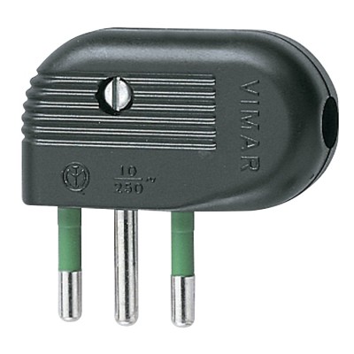 Vimar 01041 Stecher 10A, 250V, 3P, negru ProAdvanced PowerfulTools foto