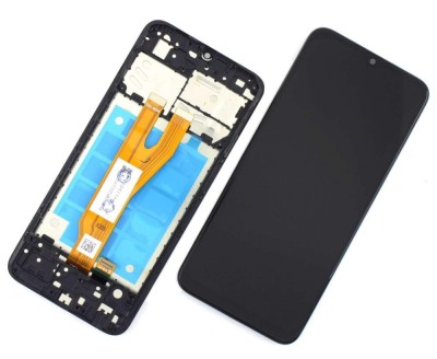 Display Samsung Galaxy A032 A03 CORE cu Rama Black Negru foto