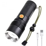 Lanterna LED cu zoom, functie baterie externa, 2000lm, 8000mAh