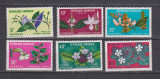 GABON 1972 FLORA MI. 464-469 MNH, Nestampilat