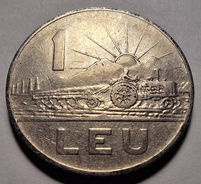 Moneda 1 leu 1963 foto