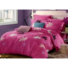 Lenjerie de pat pentru o persoana cu husa de perna dreptunghiulara, Only woman 2, bumbac mercerizat, multicolor
