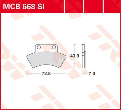 Set placute frana TRW MCB668SI - ATV Polaris Trail Blazer (94-98) - Trail Boss (91-99) 250 - Scrambler 4x4 (97) - Sportsman 4x4 (96-97) 500 foto