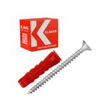 Diblu universal 5x25 mm cu surub cu cap inecat 3.5x45 mm, Klimas Wkret-met, SFXP05025045 (cutie de 200 buc.)