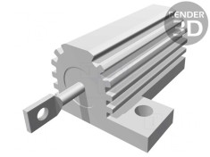 Rezistor Bobinat cu Radiator 100m? 25W ?5% foto