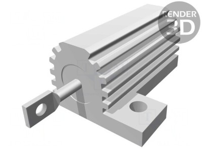 Rezistor Bobinat cu Radiator 33&amp;Omega; 25W foto