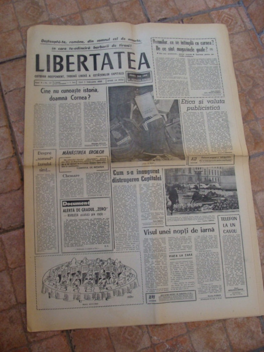 ziarul libertatea - 5 februarie 1990