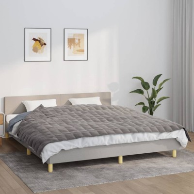 vidaXL Pătură cu greutăți, gri, 155x220 cm, 7 kg, material textil foto