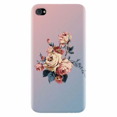 Husa silicon pentru Apple Iphone 4 / 4S, Roses