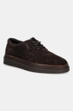 Gant pantofi de piele &icirc;ntoarsă Kinzoon culoarea maro, 31633019