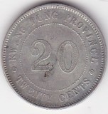 China Kwangtung Guangdong 20 cents 1929 &ndash; moneda cu inscriptii chineze