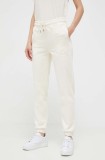 Gant pantaloni de trening culoarea bej, neted